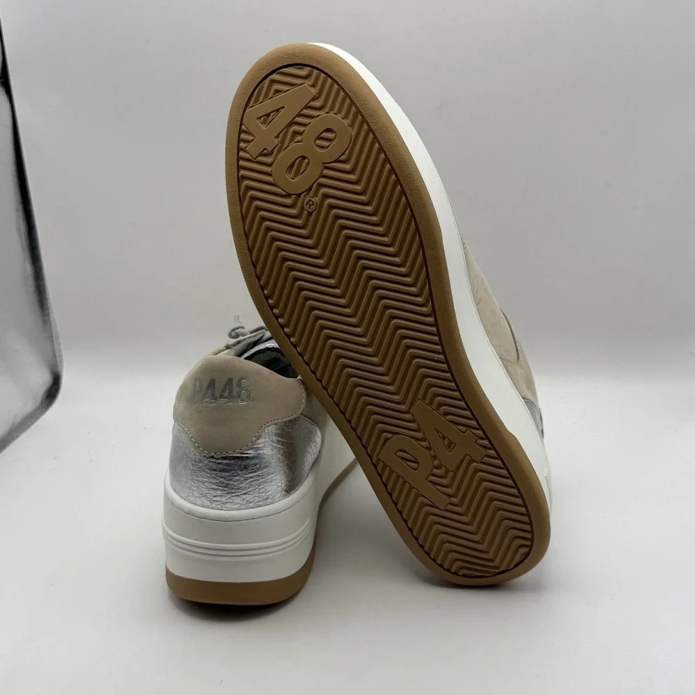 P448‎ Women's Empire Neutral Platform Sneakers Lace Up EU 40 Streetwear Size 9.5